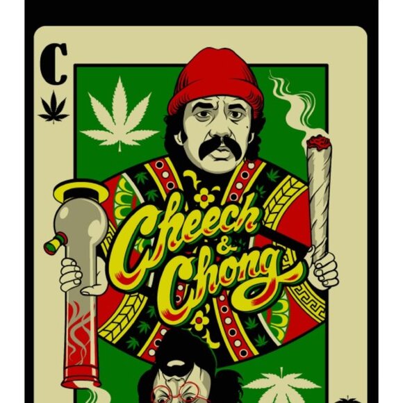Cheech & Chong Playing Card Tapestry ~ 30" x 45" ~ w/Corner Loops ~ Brand New! - Picture 2 of 4